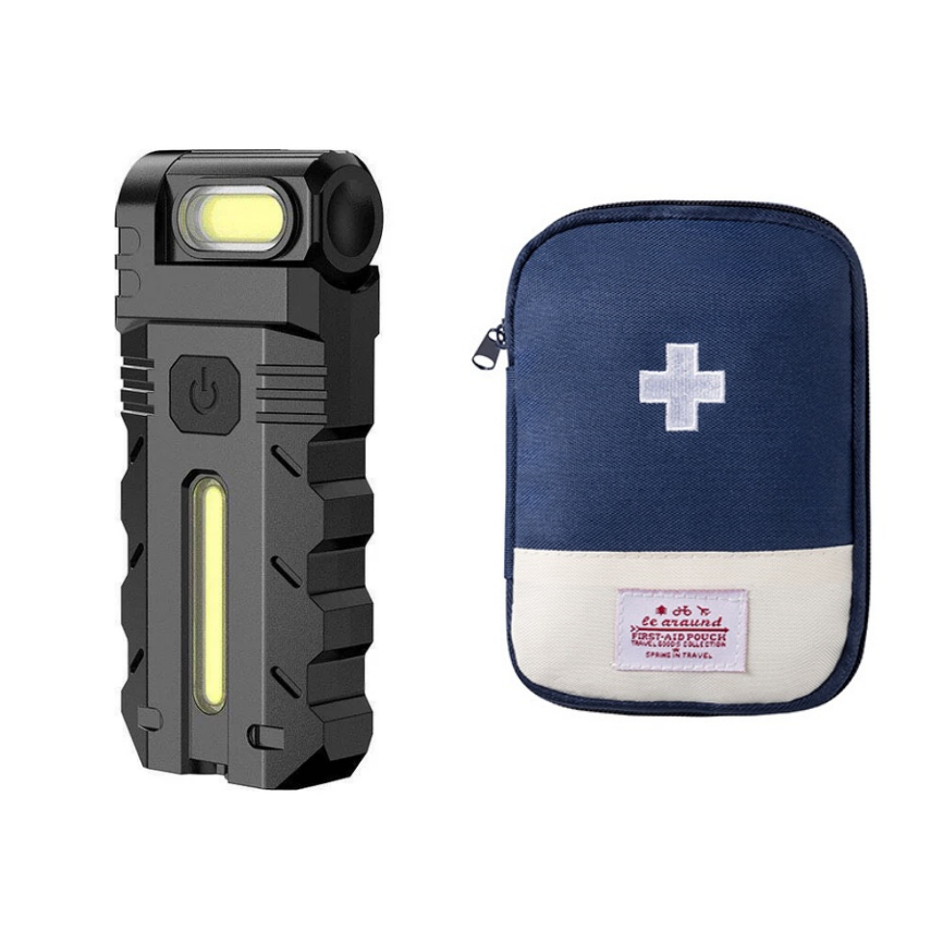 180° vridbar LED-arbetslampa – dubbla strålkastare, magnetisk bas och USB-C-laddningsport