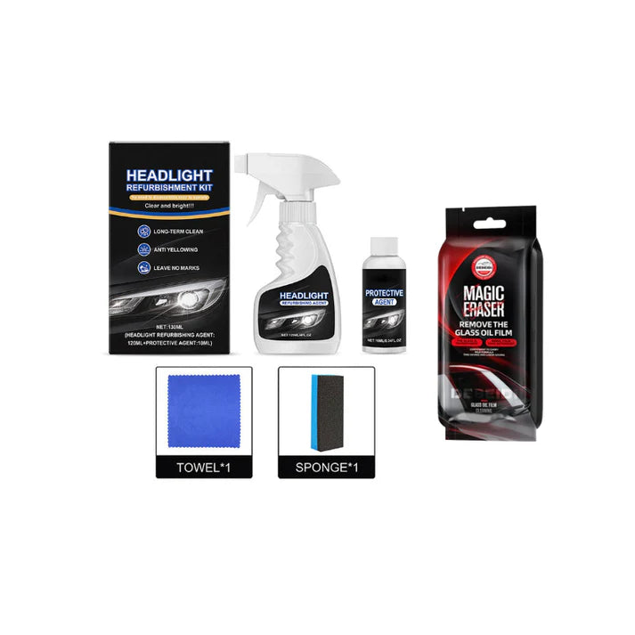 đ RenoveringsvĂ€tska för bilstrĂ„lkastare, förbĂ€ttrad kristallbelĂ€ggning som minskar suddighet