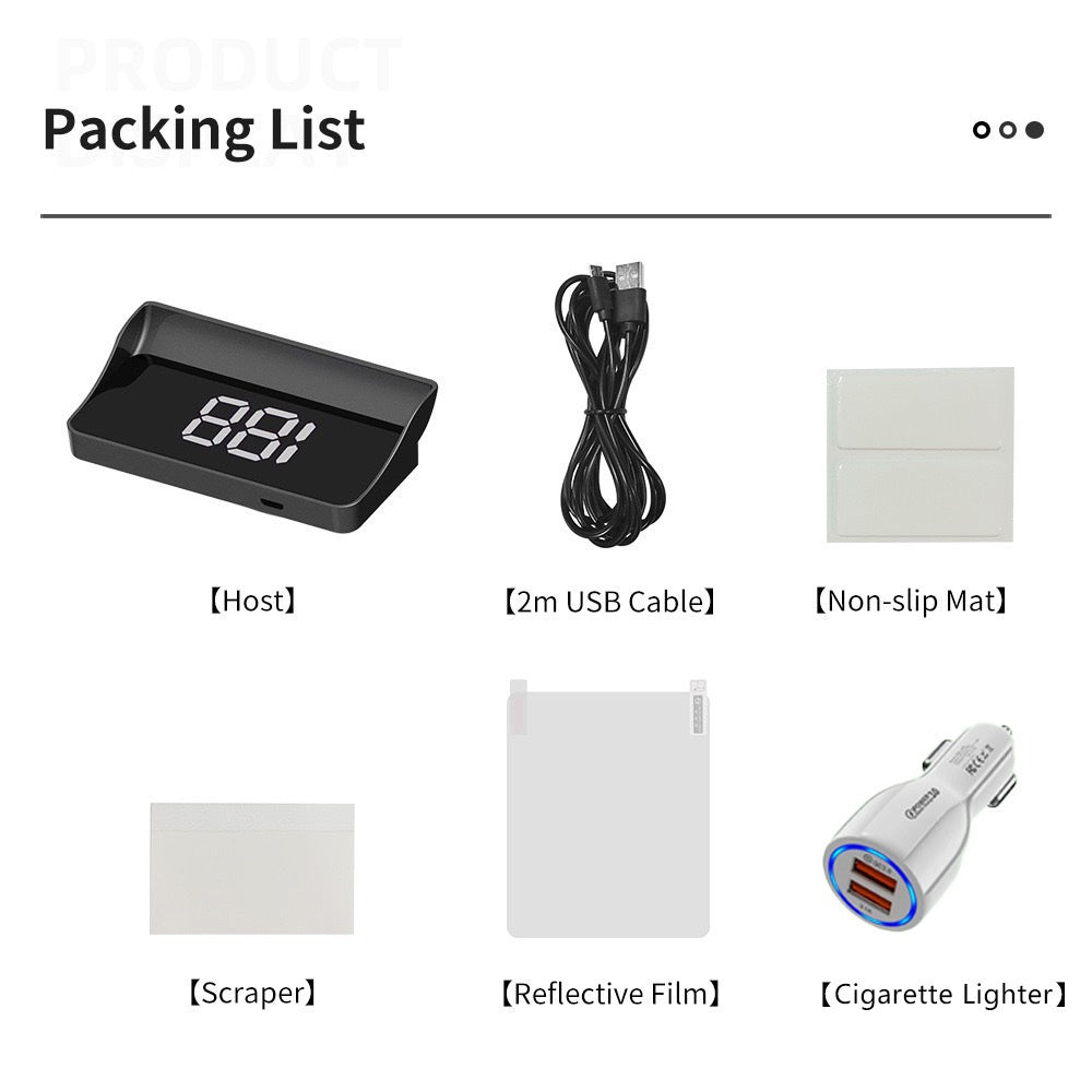 đ„Kompanjon för sĂ€ker körningđ„HastighetsmĂ€tare med frontdisplay för bila