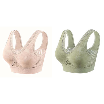 【✨1+1 gratis – 2 st】Bekväm lyftande behå i ren bomull utan knappar