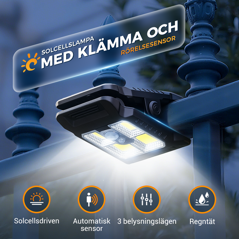 🌿Solcellslampa med rörelsesensor – Köp 2 nu, få 1 gratis! Perfekt för trädgården, balkongen och terrassen! 🏡
