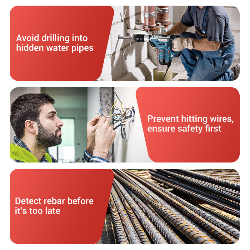 Professionell 5-i-1 Väggscanner – Hitta reglar, metall och elledningar säkert