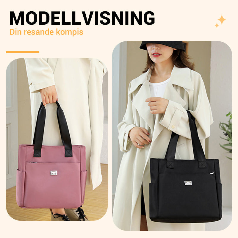 Lätt och vattentät axelväska i nylon