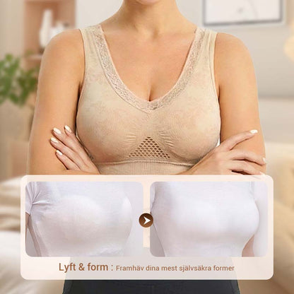 【✨1+1 gratis – 2 st】Bekväm lyftande behå i ren bomull utan knappar