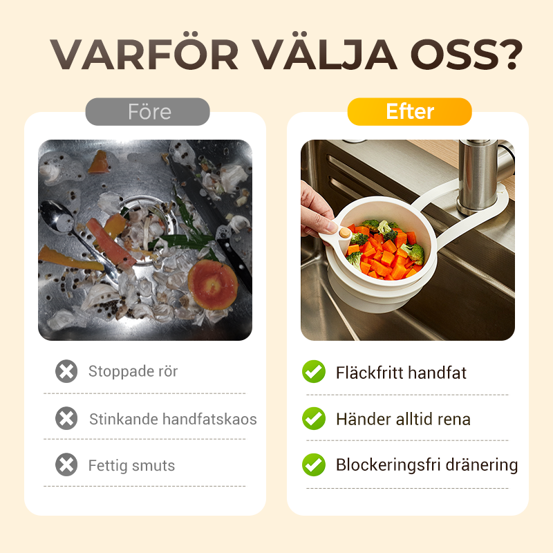 Avloppskorg för Kökshandfat