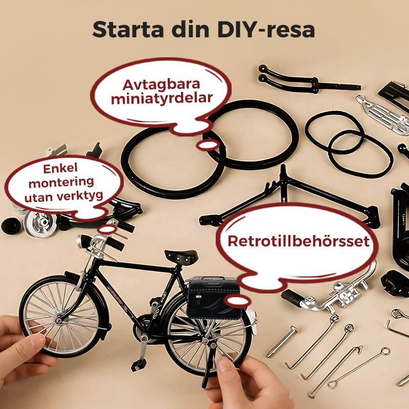 DIY Cykelmodellbyggsats - Detaljerad Skalmodell med Verktyg för Byggande och Utställning 🚴‍♂️🎁