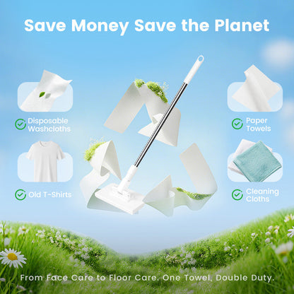💦 Sista dagen -49% 🧹 Engångsdammmopp med 4 återanvändbara trasor