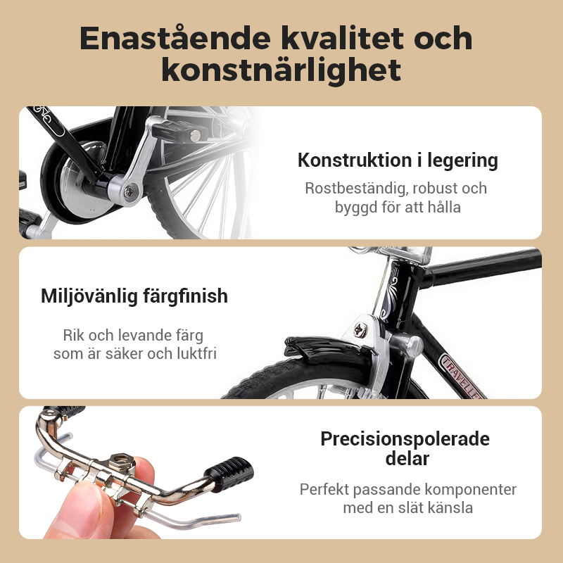 DIY Cykelmodellbyggsats - Detaljerad Skalmodell med Verktyg för Byggande och Utställning 🚴‍♂️🎁