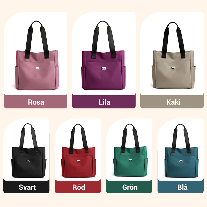 Lätt och vattentät axelväska i nylon