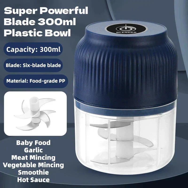 🧄⚡ Trådlös Mini Elektrisk Vitlökshackare – Kraftfull & Effektiv, Lätt att Rengöra & Perfekt för Köket 🔪