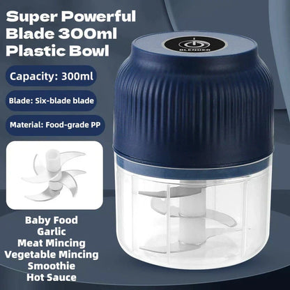🧄⚡ Trådlös Mini Elektrisk Vitlökshackare – Kraftfull & Effektiv, Lätt att Rengöra & Perfekt för Köket 🔪
