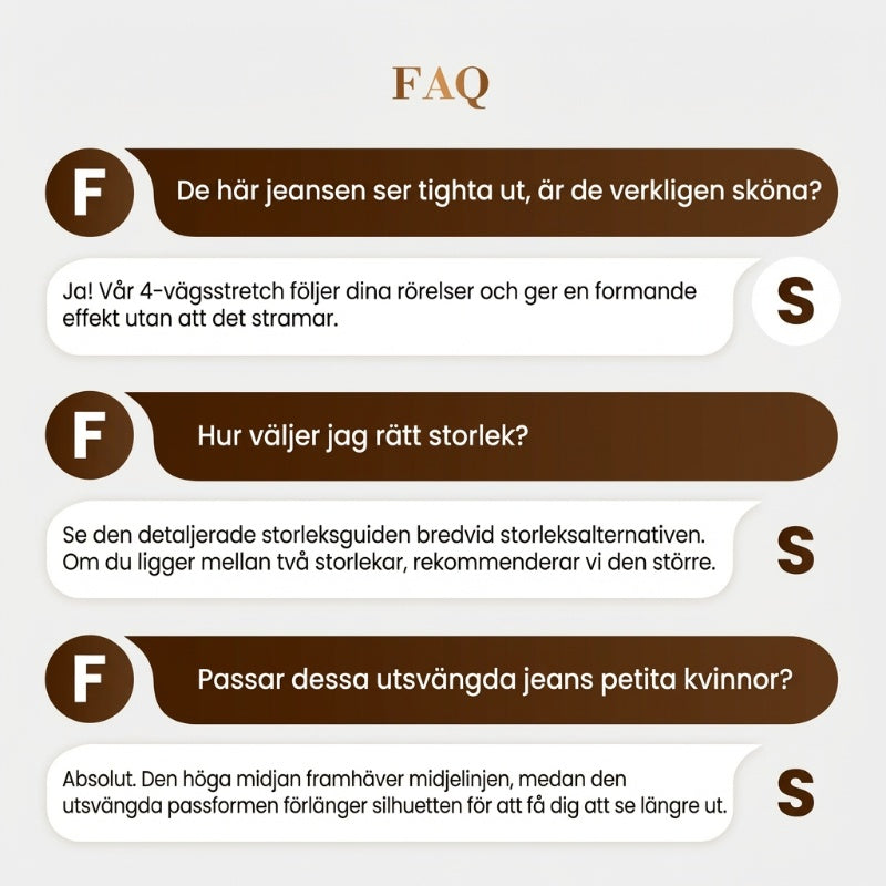 Högmidjade Jeans med Vida Ben – Vintage Wash Blue 👖 Smickrande passform och komfort