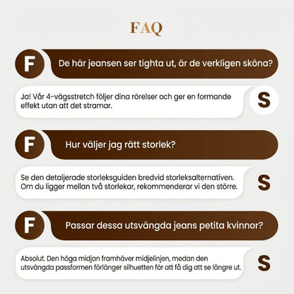 Högmidjade Jeans med Vida Ben – Vintage Wash Blue 👖 Smickrande passform och komfort