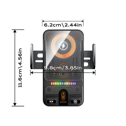 Genomskinlig 2-i-1 Mobilhållare & Trådlös Laddare (15W)