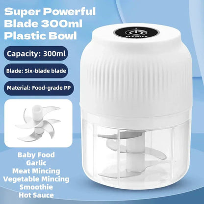 🧄⚡ Trådlös Mini Elektrisk Vitlökshackare – Kraftfull & Effektiv, Lätt att Rengöra & Perfekt för Köket 🔪