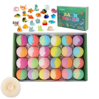 🛁 🎁 Badbomber för Barn med Överraskning Inuti – Färgglada, Hudvänliga & Perfekta som Present 🏐