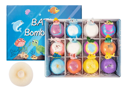 🛁 🎁 Badbomber för Barn med Överraskning Inuti – Färgglada, Hudvänliga & Perfekta som Present 🏐