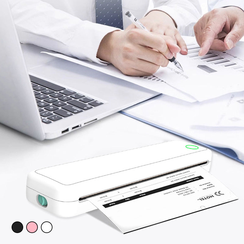 Trådlös A4 mini termisk skrivare med papper