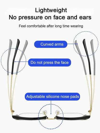 💥 Ultralätta, slitstarka, antiblått ljus-glasögon för presbyopi