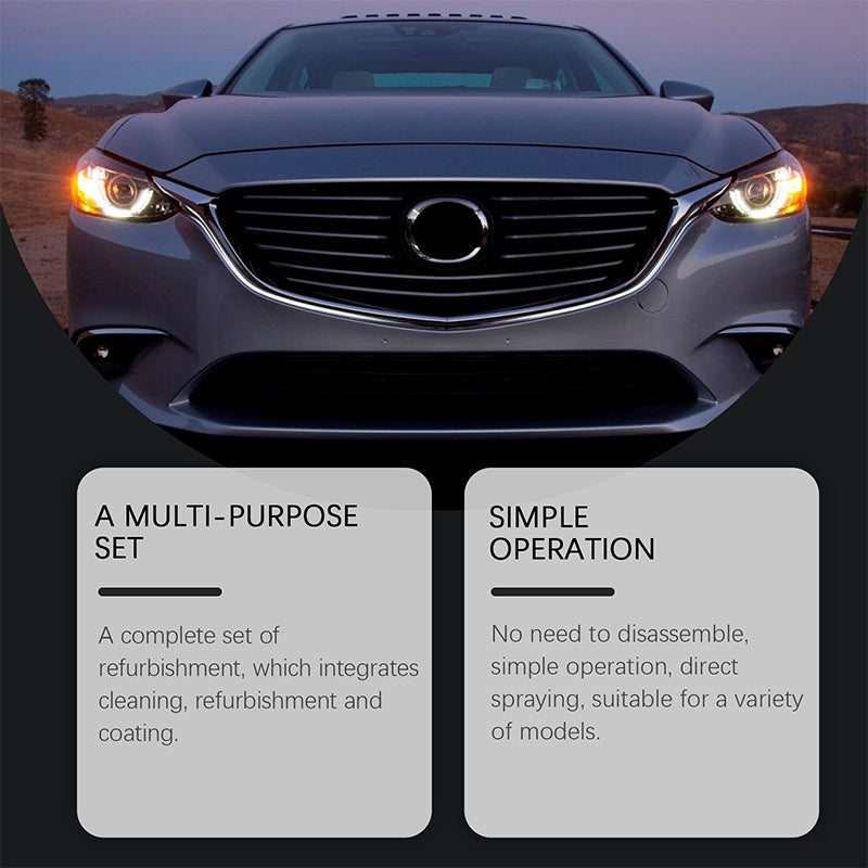 🚘 Renoveringsvätska för bilstrålkastare, förbättrad kristallbeläggning som minskar suddighet