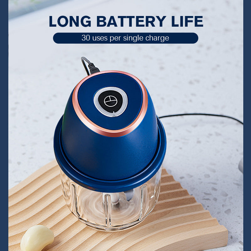 Trådlös Minihackare – Uppladdningsbar & Smidig 🧅 För vitlök, chili och barnmat