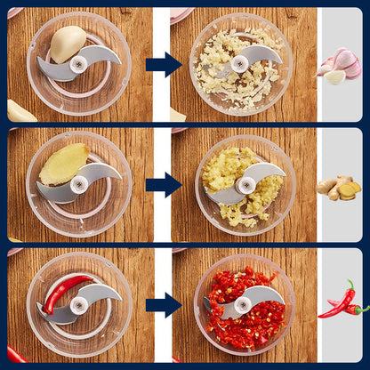 Trådlös Minihackare – Uppladdningsbar & Smidig 🧅 För vitlök, chili och barnmat