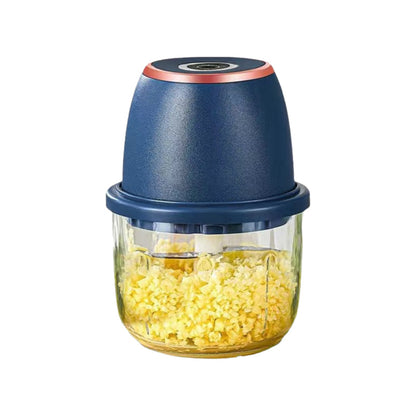 Trådlös Minihackare – Uppladdningsbar & Smidig 🧅 För vitlök, chili och barnmat