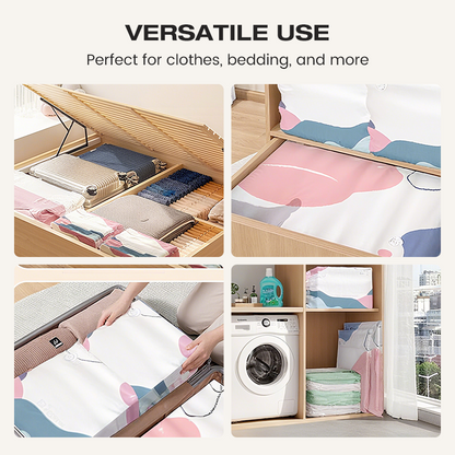 🧳 80 % utrymmesbesparing – stora vakuumpåsar utan pump | Smart förvaring & mer utrymme i hemmet