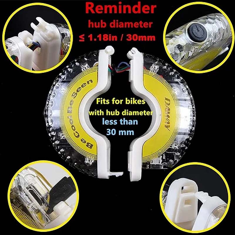 ✨ LED-cykelhjulslampa för nattcykling
