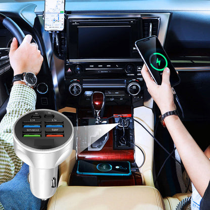 6-portig BilLaddare Cigarettljusadapter