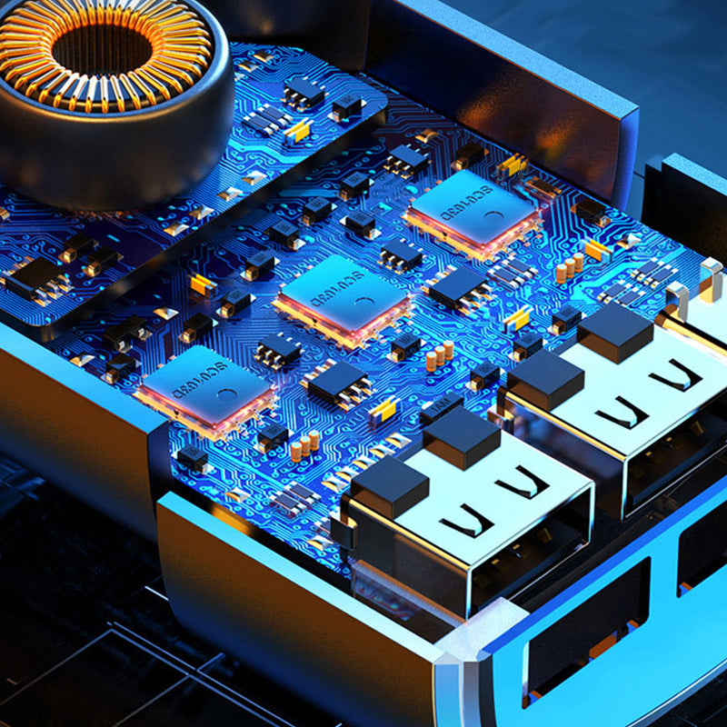 6-portig BilLaddare Cigarettljusadapter