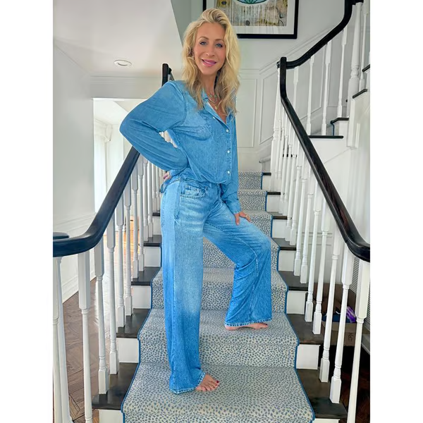👖 🌙 Denim Dreams Pyjamas – Mjuk Denim-Look, Bekväm Passform & Perfekt för Loungewear 🛌