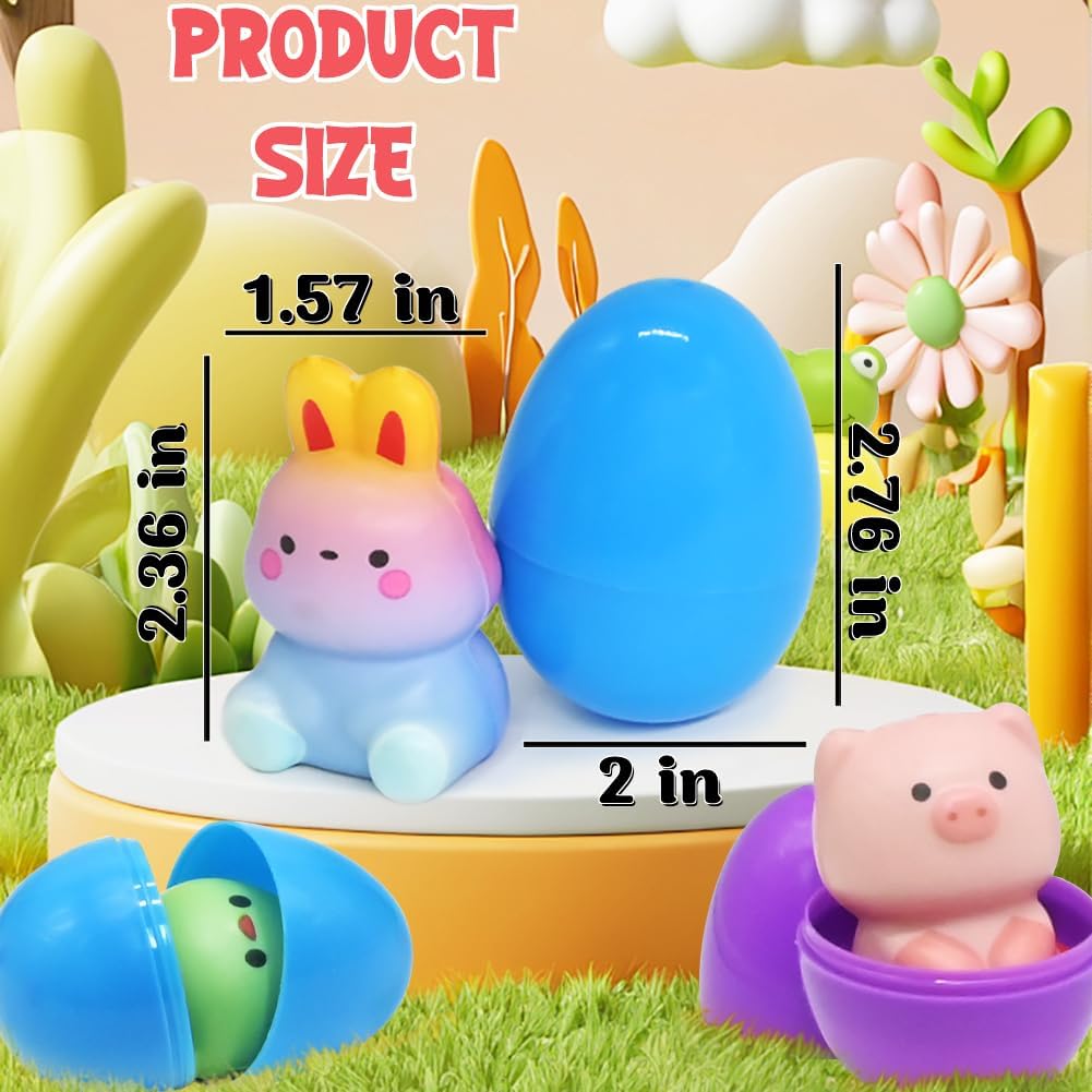 🔥Påskens bästa present 50 % RABATT – 🎁24 ST påskägg med förfyllda, långsamt stigande squishy-leksaker