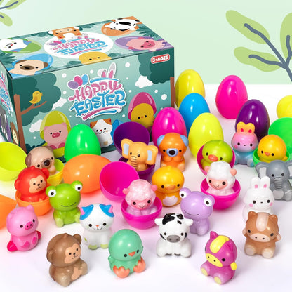 🔥Påskens bästa present 50 % RABATT – 🎁24 ST påskägg med förfyllda, långsamt stigande squishy-leksaker