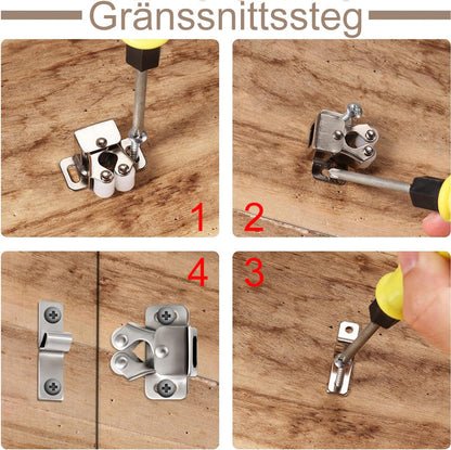 Klassiska Tryckknappskåpdörrar – Rostfritt Stål, Smidig Öppning & Enkel Installation