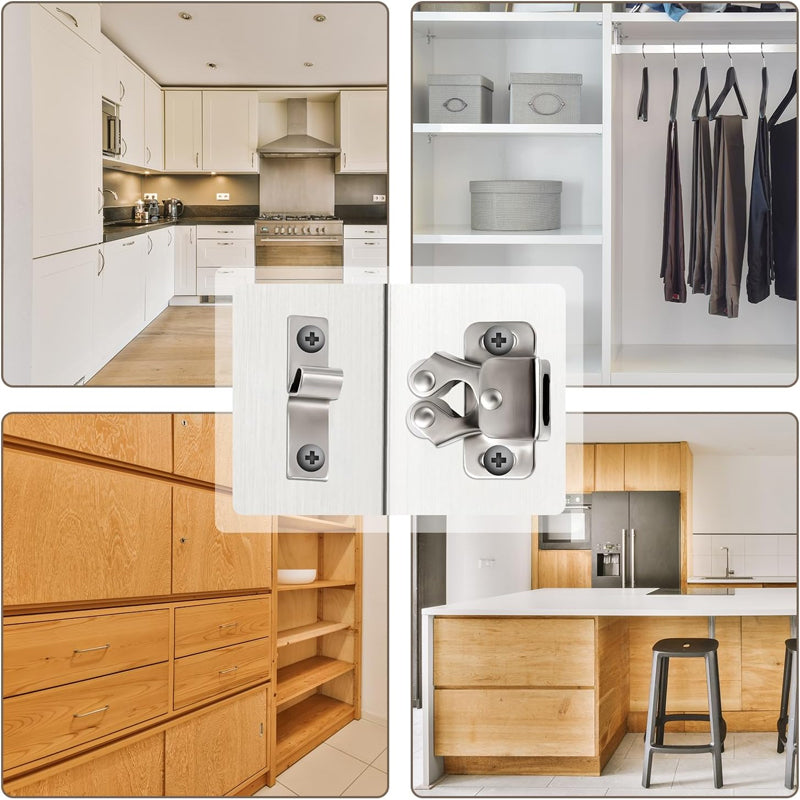 Klassiska Tryckknappskåpdörrar – Rostfritt Stål, Smidig Öppning & Enkel Installation