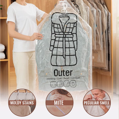 💎💎 Hängande vakuumpåsar för förvaring – ingen pump behövs, återanvändbara, dammtäta 👚🗄️